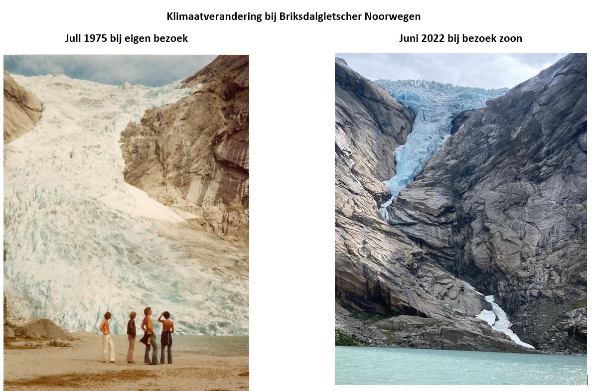 nicoenthoven's tweet photo. Schokkende verandering Briksdalgletscher in Noorwegen tussen 1975 en 2022 https://t.co/TJSFZjSRSs
