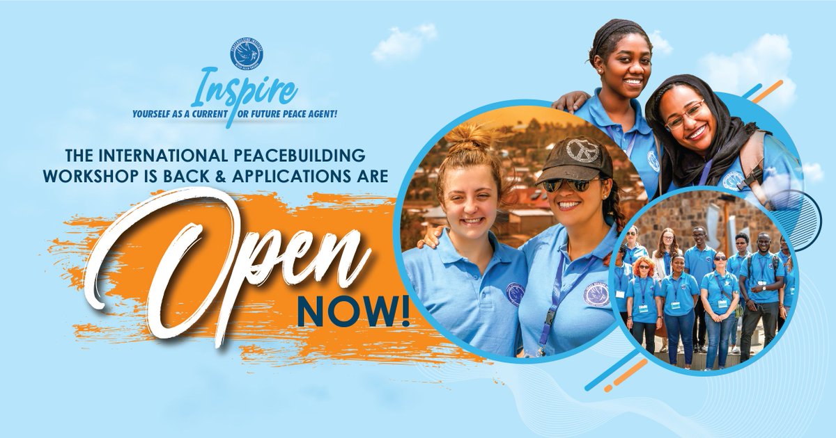 PBIRwanda's tweet photo. Are you a university student or young professional interested in shaping the world towards sustainable peace? Apply now for our international #PBIWorkshop to be part of the lucky 20 participants &amp; join the global network of peace ambassadors. Details here https://t.co/h0jiZp43DM https://t.co/94Or85070n