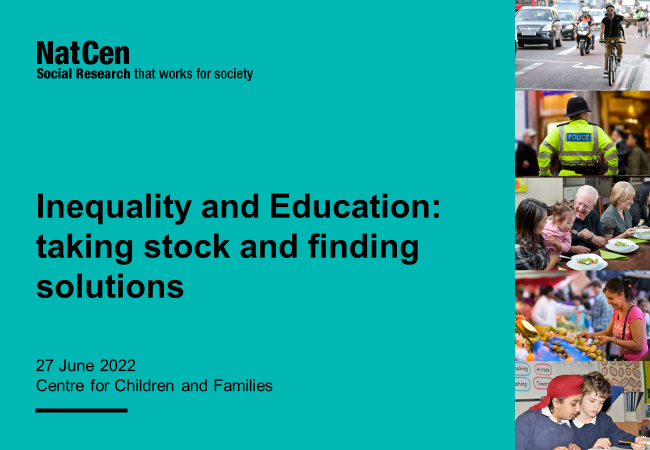 Our inequality and education conference is live today on YouTube! Join our parallel sessions today on:

🔷COVID interruptions and long-term consequences
🔷Language development
🔷Reducing disadvantage
🔷Attainment

Livestreams; youtube.com/c/natcen

 #InequalityandEducation2022