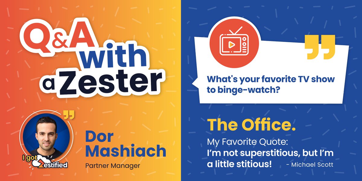 zesty_co's tweet image. 💫 Meet Dor Mashiach - our #PartnerManager! 💫

Since joining #Zesty in January 2022, Dor (@dordor_92) has always brought a positive attitude, a willingness to lean in, &amp;amp; consistently adds value to everything we do! 😃

Learn more about Dor! 👇🏻👇🏻

#ZestyTeam #EmployeeSpotlight