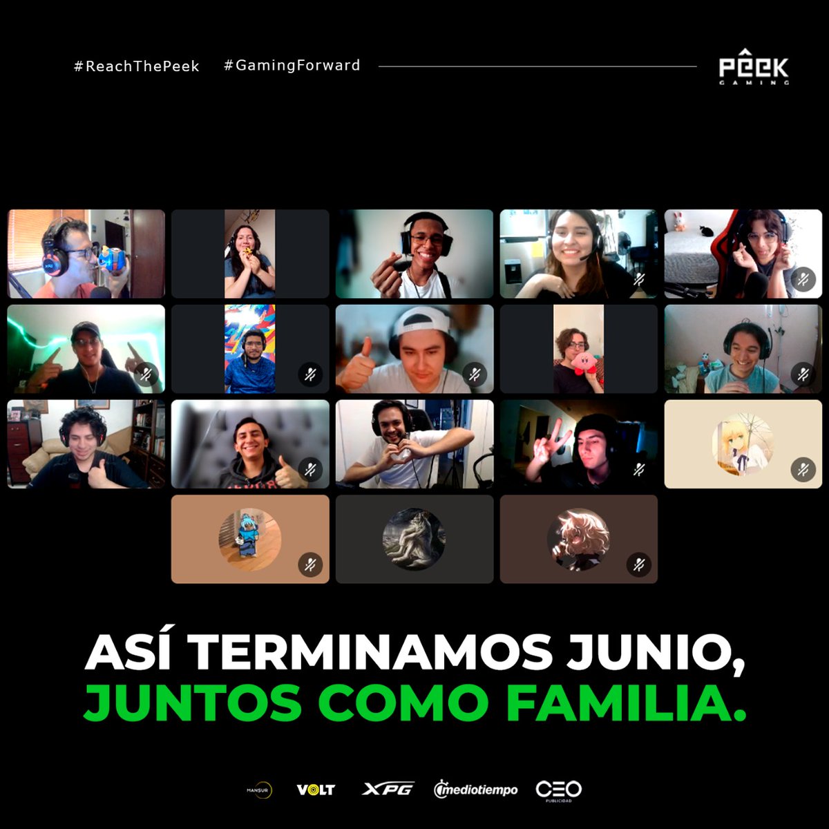 xibalbaesports_'s tweet image. ¡Familia Maya!, ¡Familia #PeekGaming! 🙌

#ReachThePeek #GamingForward #powermexican 💚💚