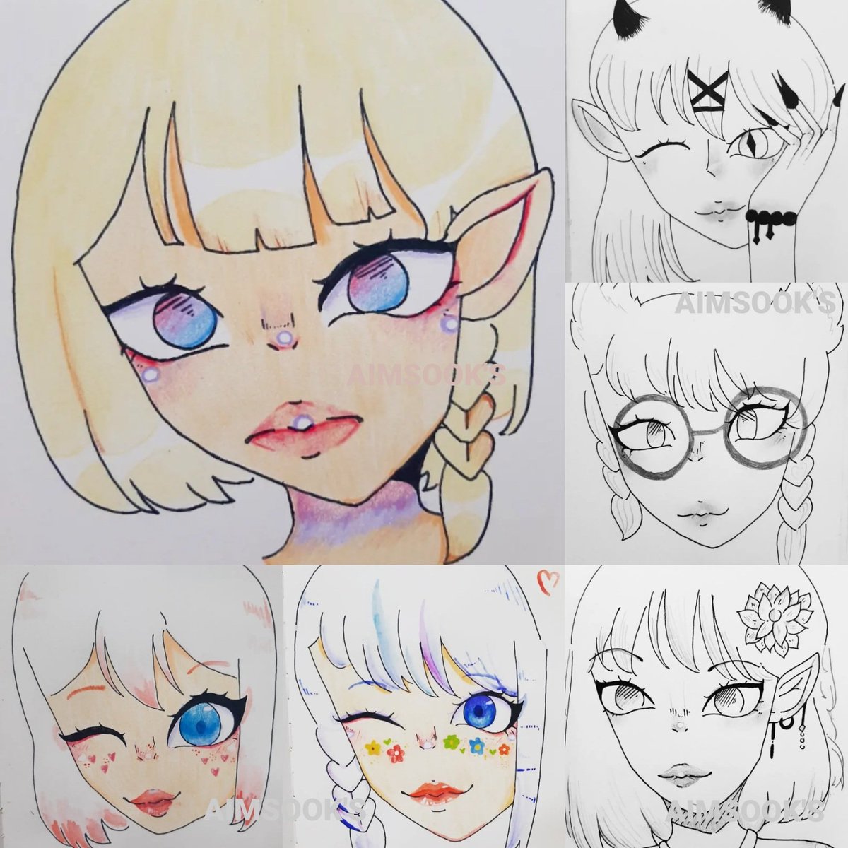 AimsookArt's tweet photo. My Sweet Sweet Girls.😘
ช่วงนี้ห่างหาย ถึงไม่ได้ขาย แต่ยังวาดอยู่นะจ๊ะ🥰
#characterdesign #cartoon #drawing #watercolor #pencilcolor #NFTCommunity #NFTTHAILAND #nftkid #kiddraw #9yearsold #sweetgirls https://t.co/DbyzcdY0jL