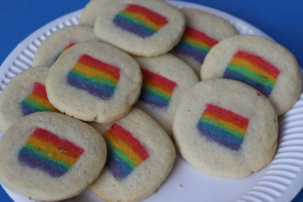 TaverhamHigh's tweet image. A fantastic start to our @NorwichPride #prideschoolsweek events with a break time bake sale in the atrium, featuring the baking skills of @MissClifford11, the Pride Group, and the Diversity Ambassadors! #cakes #rainbowcake #proud