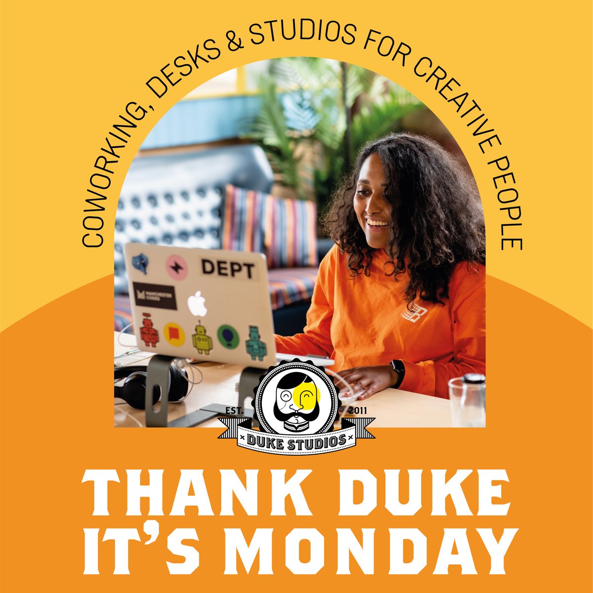 ✵ Own your creative freedom ✵ 

When you join us, you can find the routine that suits you 

Membership start at £145 p/m BUT if you can get July for free if you sign up before the end of June! 
 
☞ Interested? Go to duke-studios.com and click ‘Free Coworking In July’