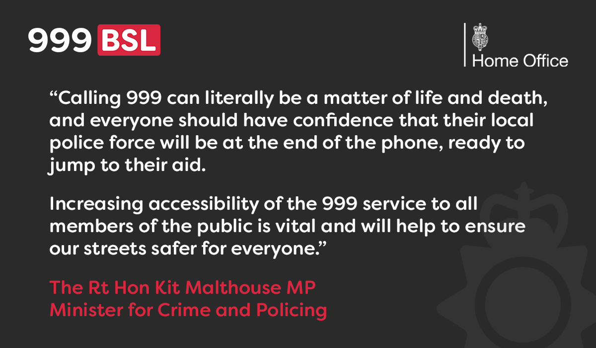 999BSL_UK's tweet photo. Ready to come to your aid! Emergency help can be provided all members of the public saved by making 999 BSL calls to police emergency services in British Sign Language – making street safer for you and those around you.
@metpoliceuk @BTP
#999BSL #PoliceEmergency #SaferStreets https://t.co/JAJQI6giRh