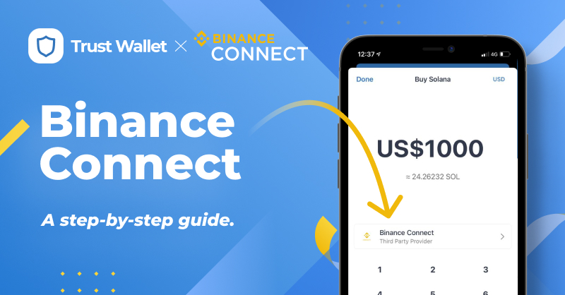 TrustWallet's tweet photo. You can now buy crypto with your card on Trust Wallet via @Binance_Connect. 

✅ Low fees
✅ Lots of options 
✅ Easy access - sign in with your existing KYC'd #Binance account 

Here's a step-by-step guide 👇