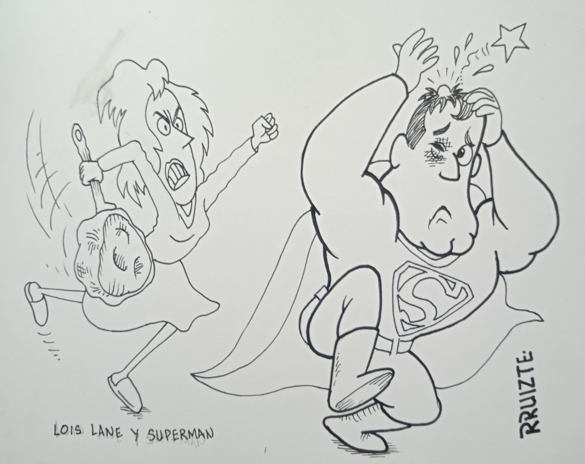 Rruizte's tweet photo. Una Pareja Famosa eran la señorita Lane y el reportero Kent, algunas veces Superman no podía atender algún peligro pues estaba indispuesto. https://t.co/XBEMxdc07z