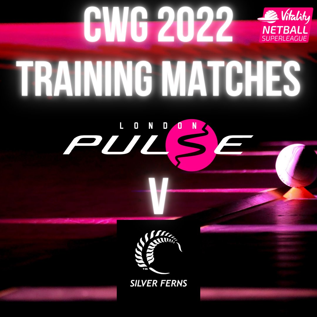 Pulse are delighted to be playing two @birminghamcg22 training matches v @SilverFernsNZ in July. Both games will be behind closed doors #WorldClass #ProudToBePulse 💗🖤