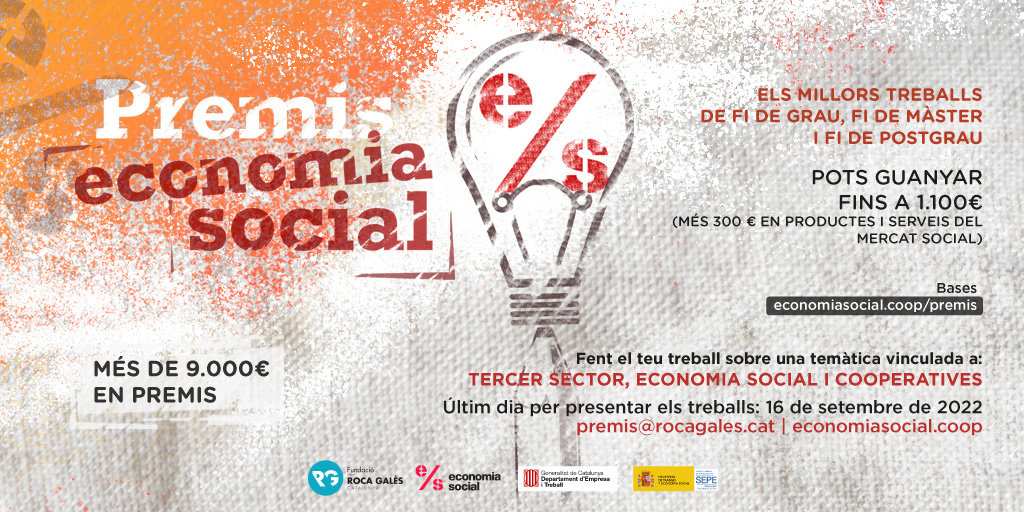 🔊 ATENCIÓ ESTUDIANTS!

🗒️ Esteu fent un treball de fi de màster #TFM, fi de postgrau #TFP o fi de grau #TFG sobre #EconomiaSocial?

🥇 Podeu presentar-lo als #PremisEconomiaSocial!

ℹ️ economiasocial.coop/premis

Us presentem un dels treballs guanyadors d'edicions anteriors 👇