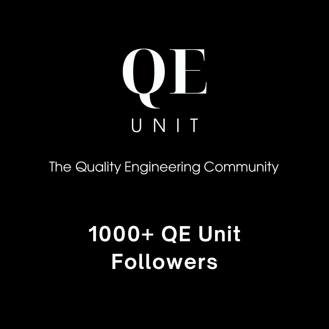 The QE Unit newsletter "Quality Engineering or Die Trying" has passed the 1000+ followers - join here qeunit.com/newsletter-en/ #software #quality #qa #qe