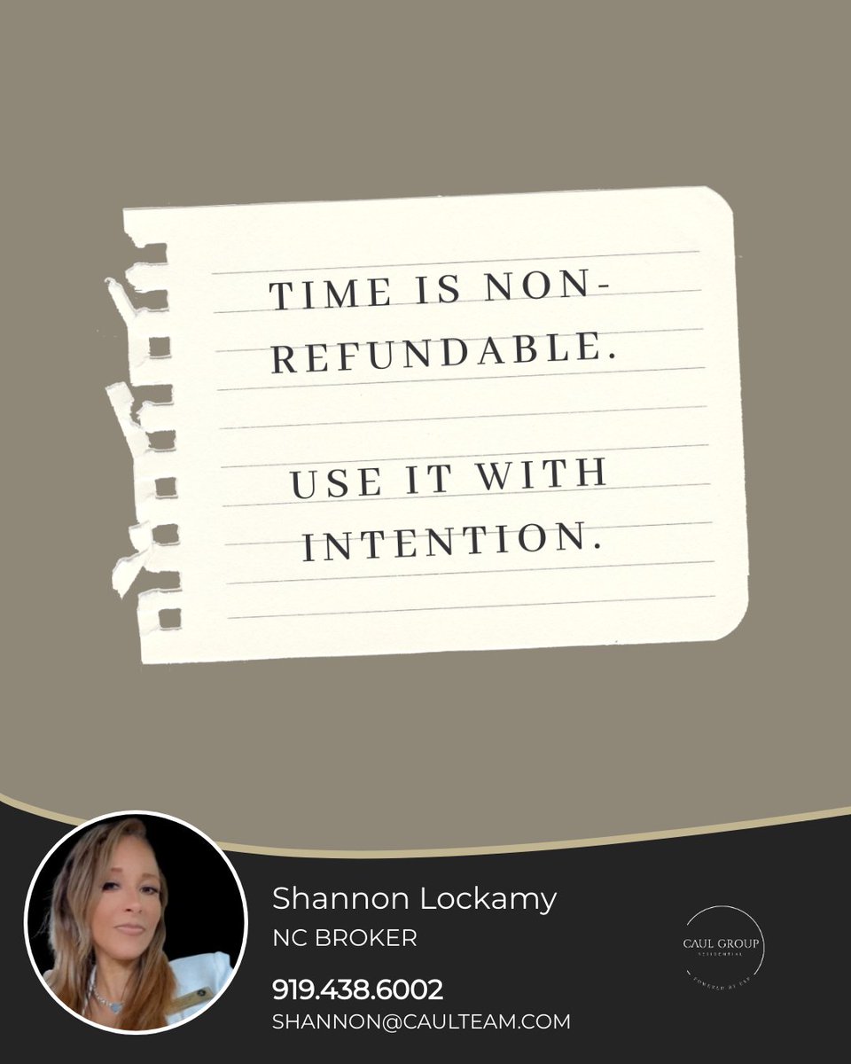RealtorLockamy's tweet photo. We all need to remember this from time to time, even though it can be kind of a wake-up call. You can get a refund on a lot of things, but time isn’t one of them. 

#sellingthedream #motivation #inspirational #TimeIsMoney https://t.co/lX1UAT7KKM