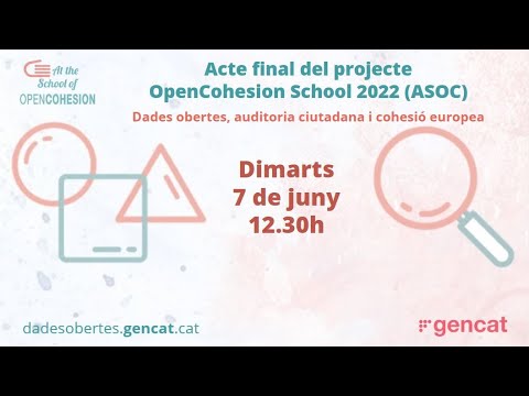 governobertcat's tweet photo. 🎥 La consellera @_VictoriaAlsina i el director general de Participació @1miquelsalvador han tancat la 3a edició del projecte #OpenCohesion School 2021_2022
➡️ 14 equips d'escoles catalanes han auditat projectes amb #dadesobertes
https://t.co/kV7tFfJrrn
@ascuoladioc #ASOC2022 https://t.co/62ZguEOOCf