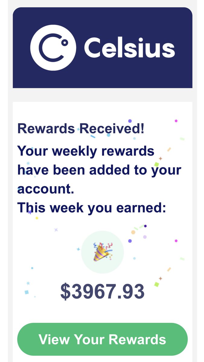SimonDixonTwitt's tweet photo. Email on one of my accounts. Can’t withdraw but @CelsiusNetwork are still paying out. I’m curious if you think the rewards should still be coming? Thoughts? https://t.co/7Rym9yrq2f