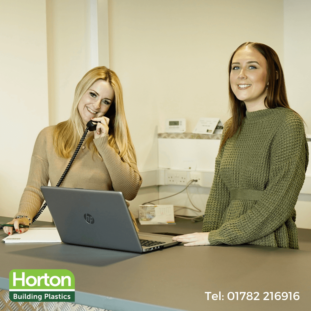 Hortonline's tweet photo. Looking to order your windows or doors at our Crewe branch? No problem Lucy &amp; Sophie are here to help make the ordering process as smooth as possible. Just pop down to get started!
.
#cheshire #crewe #windowfitters #installer #windows #doors #liniar #rehau https://t.co/TGaTFPhoWW
