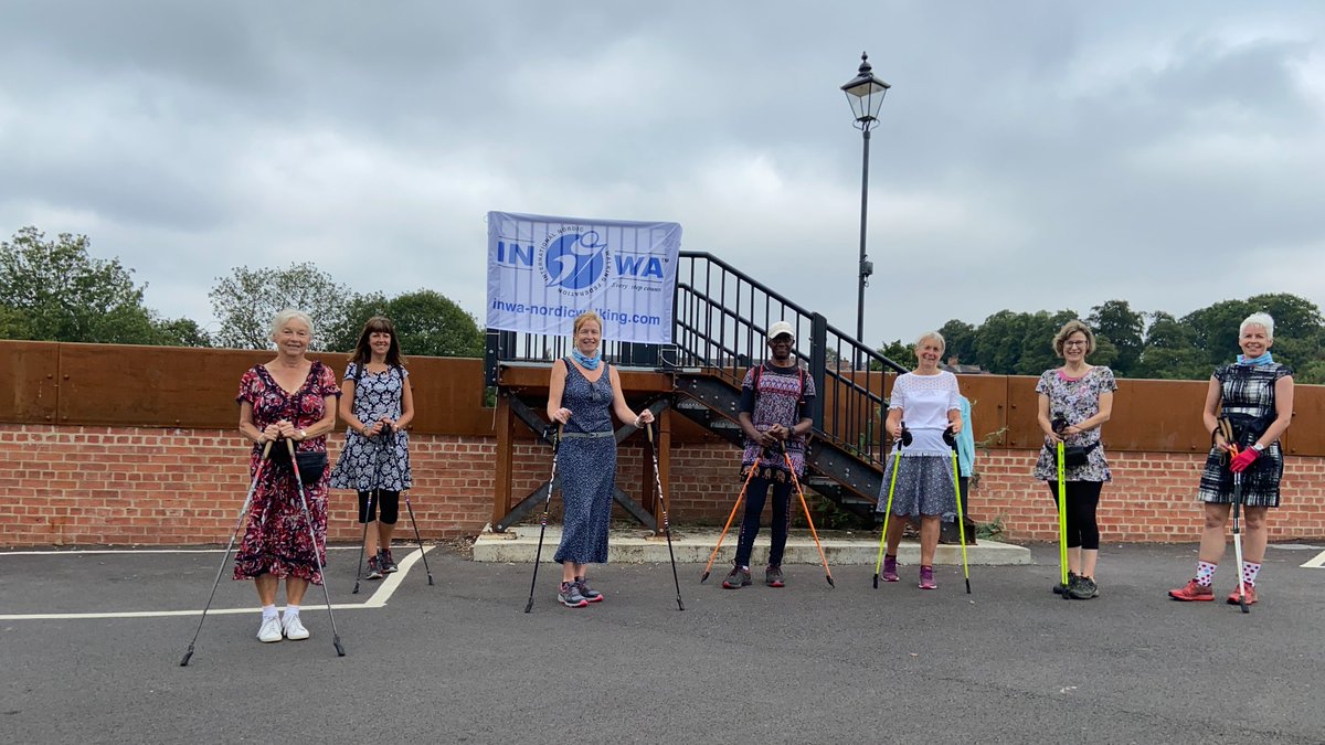 Nordic Walking at the G7 - <a href="/DailyMailUK/">Mail+</a> article focuses on their outfits.  We sometimes dress up too ;-) dailymail.co.uk/femail/article… #INWA #g7summit