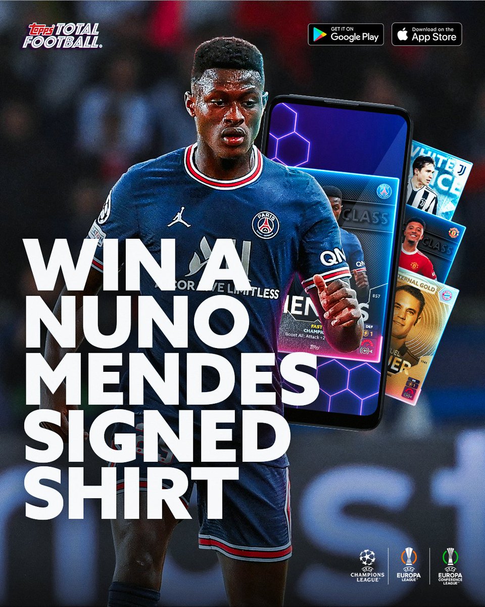totalfootballgm's tweet image. We've got a signed Nuno Mendes @PSG_inside shirt to giveaway! 🔴🔵

To enter: 

✅ RT &amp;amp; like this tweet
✅ Follow @totalfootballgm 

👀 Tag someone for an extra entry!

Entries close 6pm GMT, 4 July 🔥