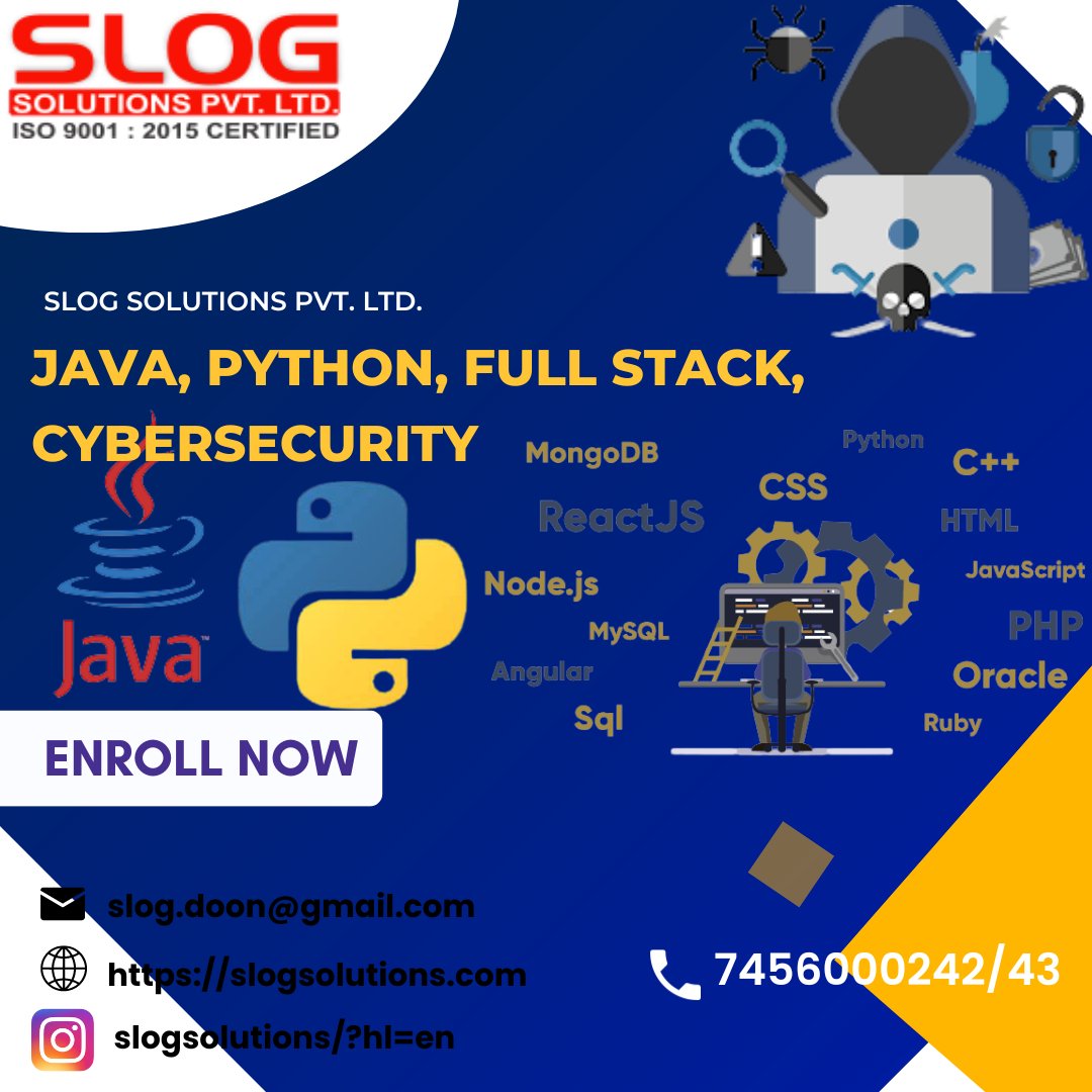 IndiaSlog's tweet photo. Slog Solutions Pvt. Ltd., Dehradun is offering the best Summer Training for Engineering students at Dehradun with the best discount offers up to 50 %.
#summertraining #internship #summerinternship #engineering #BTech #slogsolutions #Java #Python #Cybersecurity, #Fullstack https://t.co/4TMNn8xL5F