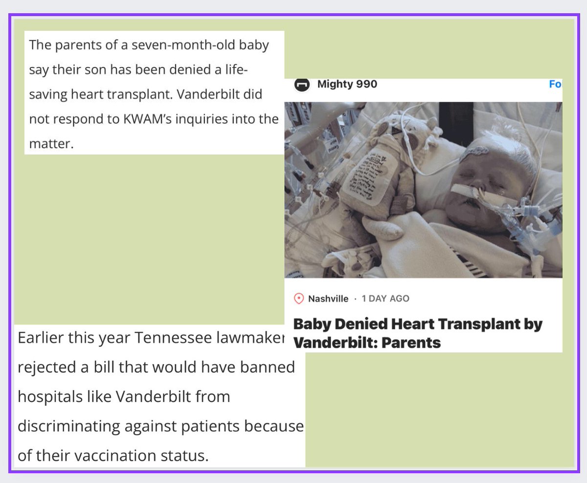 You should be ashamed of yourselves #tnleg @GovBillLee‼️
Clearly we’re gonna need a 2nd Donor List wherein donors can specify they want their organs not be cockblocked by somebody playing God over vaxx!! #InformedConsumer
cc: @VUMCchildren @OrganDonorFsa 
@TNDonorServices 
#RevTN