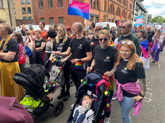 SLCComms's tweet image. What a day @prideglasgow! 

Here are some of our best snaps from our colleagues who marched proudly in the parade. 

#LetsGetBackTogether #GlasgowPride