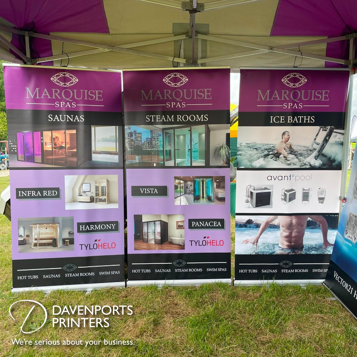 UKBranding's tweet photo. Three 1000mm x 2000mm Roller Banners for Marquise Spas!
We are so happy with how turned out. These were used at an event over the weekend!

#RollerBanner #Banners #Event #Promotion #Bury #Print #Design https://t.co/PDwM7RFWM6