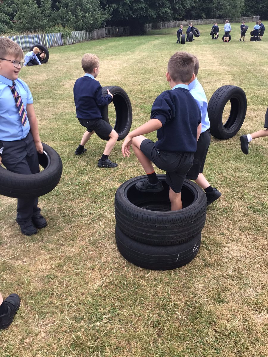 Year 6 and <a href="/year3wja/">Year 3 WJA</a> are having fun with the tyres and mud kitchen today! #wja @OPAL_CIC <a href="/whitchurchCEFed/">The Whitchurch Church of England Federation</a> @StBartsTrust