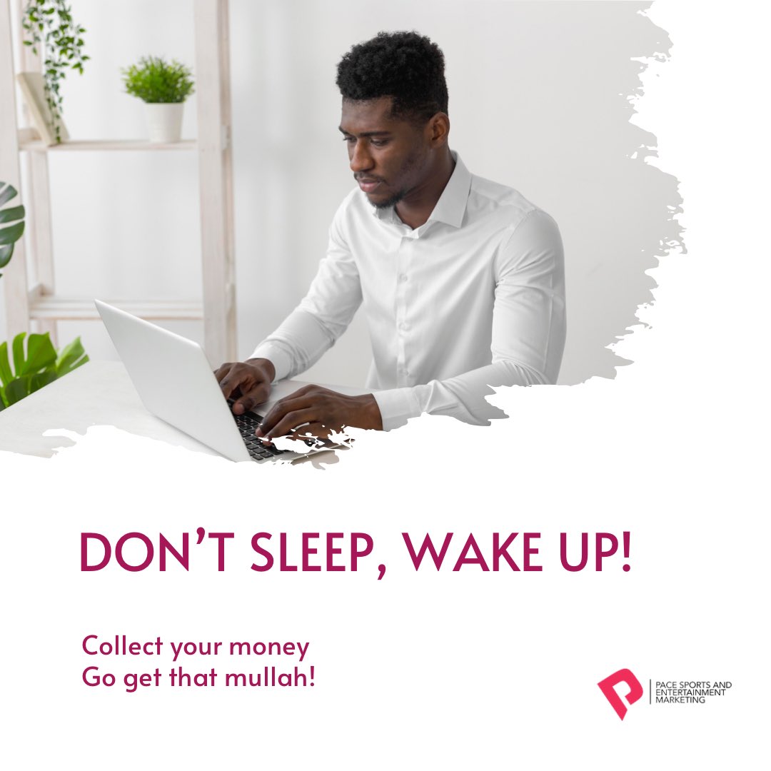 Wake up, don't sleep. It's a new
week to hustle! Let's go make that
money!

#MondayMotivation
#NeverdropthePACE