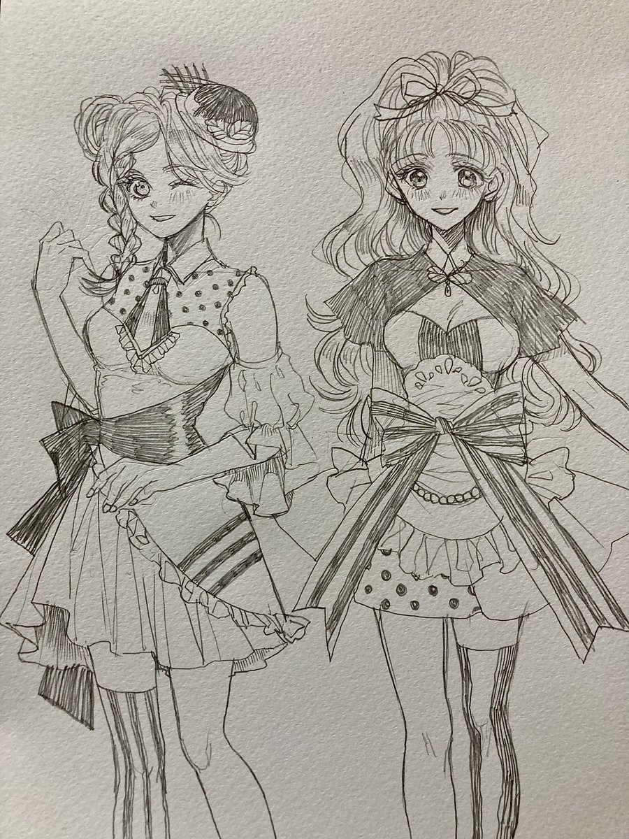 昔描いたキャラデザ案をまた少し アレンジしてみました🍫🌱 まだちょっと改良の余地はあるな🤔  #チョコミント #擬人化 #創作 #創作イラ #落書き #rkgk #OC #オリキャラ