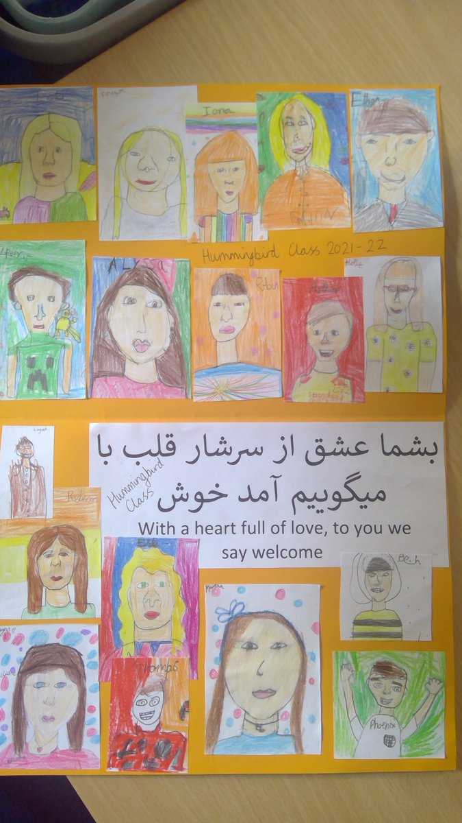 Hummingbirds created a super card to send to Afghan refugee families when they arrive in Norfolk as part of our 'Day of Welcome'.