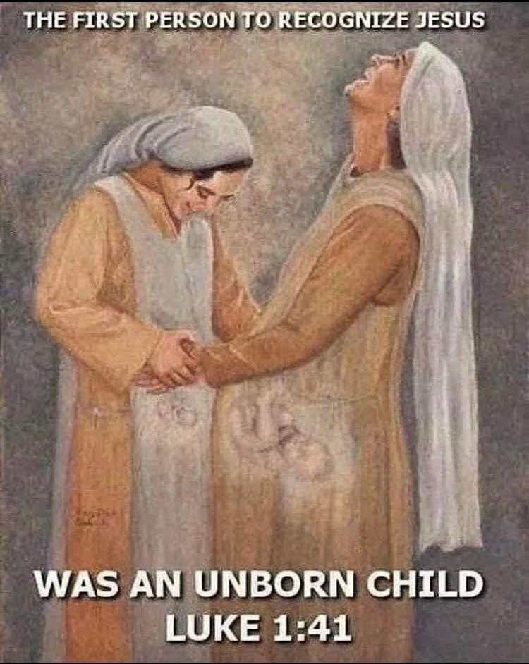 CarolineW2015's tweet photo. Luke 1:41
"When Elizabeth heard Mary’s greeting, the baby leaped in her womb, and Elizabeth was filled with the Holy Spirit." 🙏🏼 #FightforLife #FightForGod https://t.co/G6FzoYPKYU