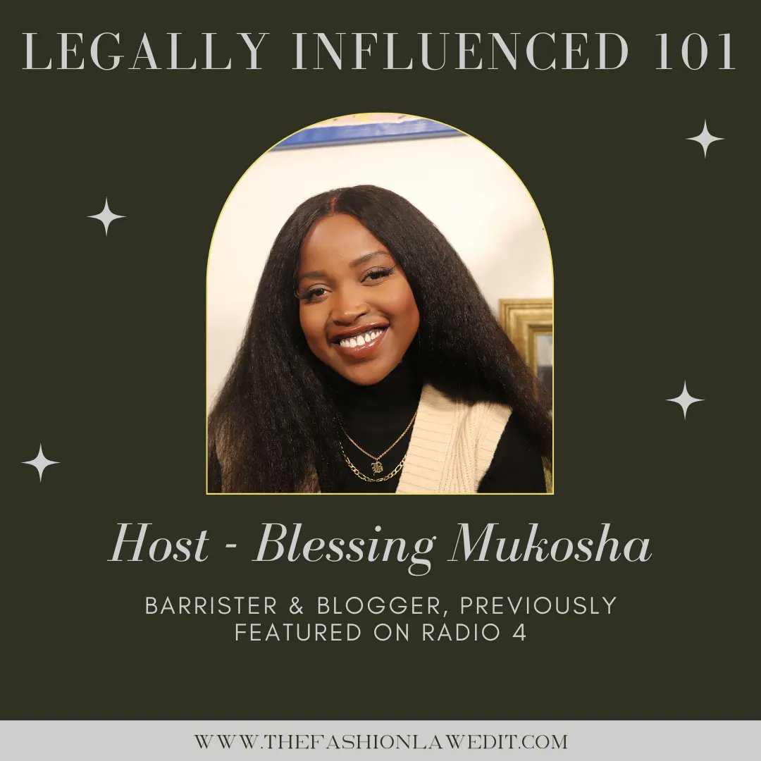 fashionlawedit's tweet photo. Meet the host of our upcoming event 'Legally Influenced 101'. The Event takes place on the 29th July 2022. Tickets available via the link in our bio!
.
.
#thefashionlawedit #tfle #legallyinfluenced101 #influencers #contentcreators #legalknowledge #intellectualproperty #data https://t.co/EeiS9a4345