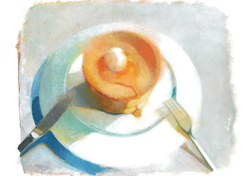 「星乃珈琲のスフレパンケーキ 」|日暮のイラスト