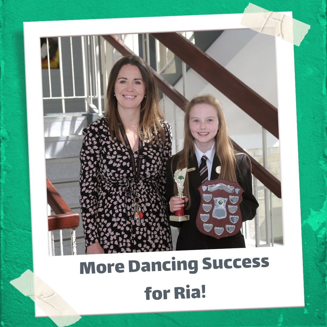 Congratulations to Ria Cromie 8JB for winning a 1st in the Treble Jig and receiving the Most Promising award in the recent Belfast Festival.  We are so proud of Ria's achievements.