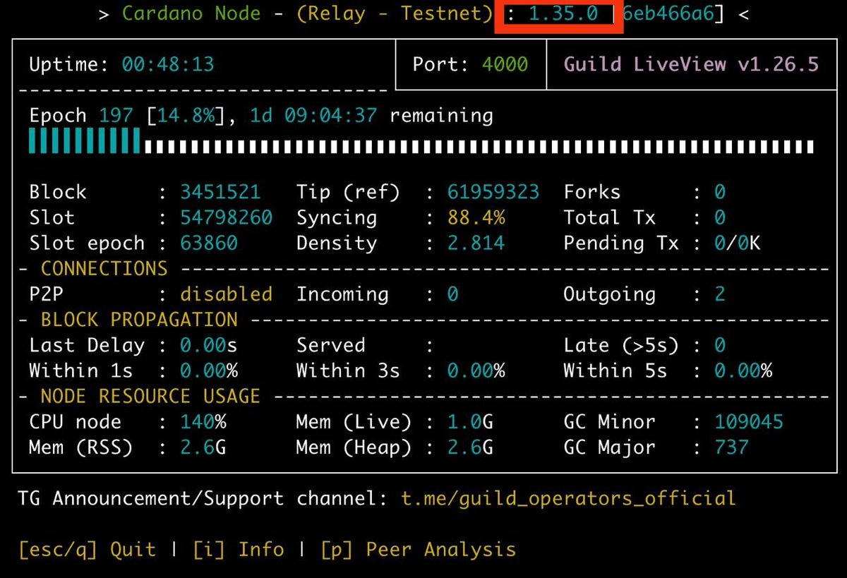 Here we go Vasil..
Hard Fork in sight!😎

Syncing 88.4% on Testnet