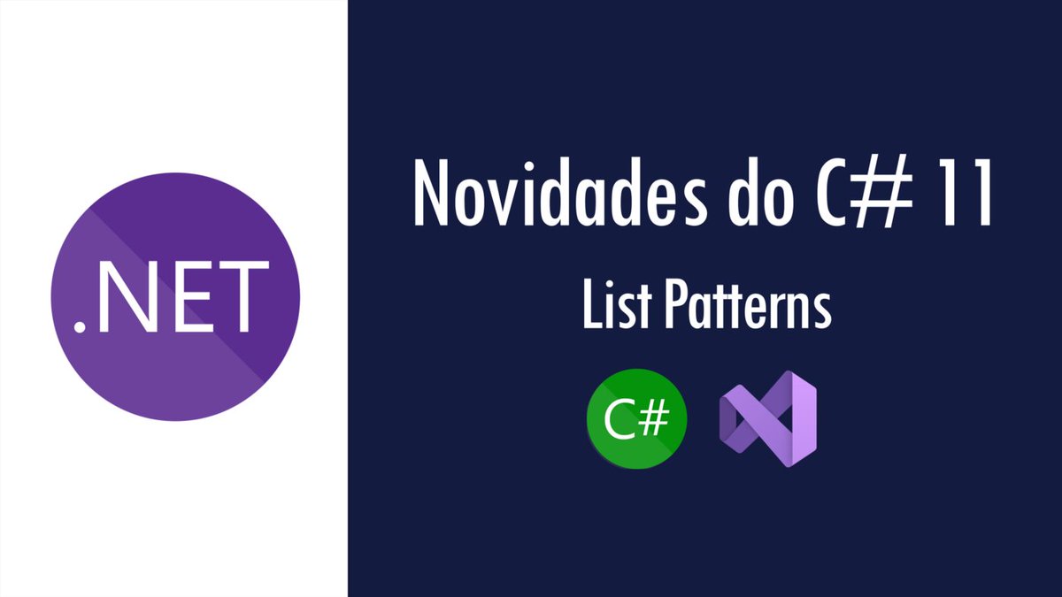 RenatoGroff's tweet image. Novo artigo no meu blog -&gt; Novidades do C# 11: List Patterns -- Link: renatogroffe.medium.com/novidades-do-c…
#dotnet #csharp11 #csharp #dotnet7 #dotnet6 #dotnetcore #visualstudio #aspnetcore #microsoft