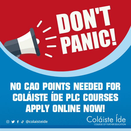 FETCollegeIde's tweet photo. Congrats to all the Leaving Cert students of 2022. We have a huge variety of over 50 courses, starting in September, available for you to apply online for @ https://t.co/7CKZSmzf62 & there are no CAO points needed for our PLC courses
#colaisteide #plccourses #nocaopointsneeded https://t.co/7DdwvtfnlN