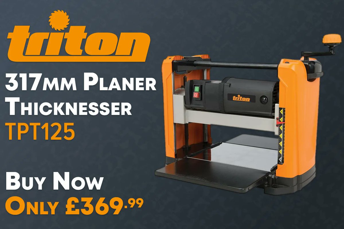 Check Out This Triton Planer Thicknesser
The Perfect Fit  For Any Workshop
Buy Now - buff.ly/3xWR6JN