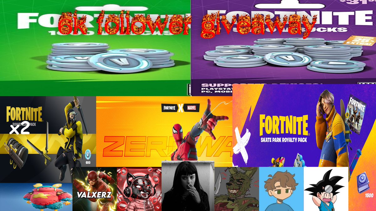 merrrice's tweet image. HUGE 6k Follower Giveaway 😳 (6 winners!)
To enter:
-Retweet
-Follow @merrrice @valxerz @Purlzay @AlanWhos @JasGives and @DrZayasGaming
 
Ends in 24-48 Hours. GL!