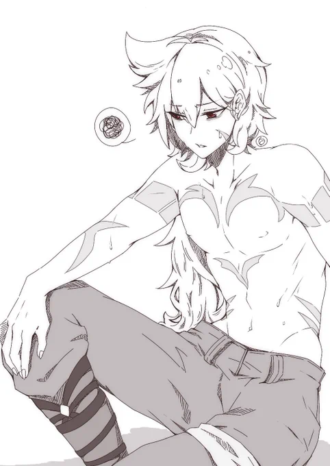 今日も今日とて暑かったなっていう楽描き。なんだったら今も暑い 