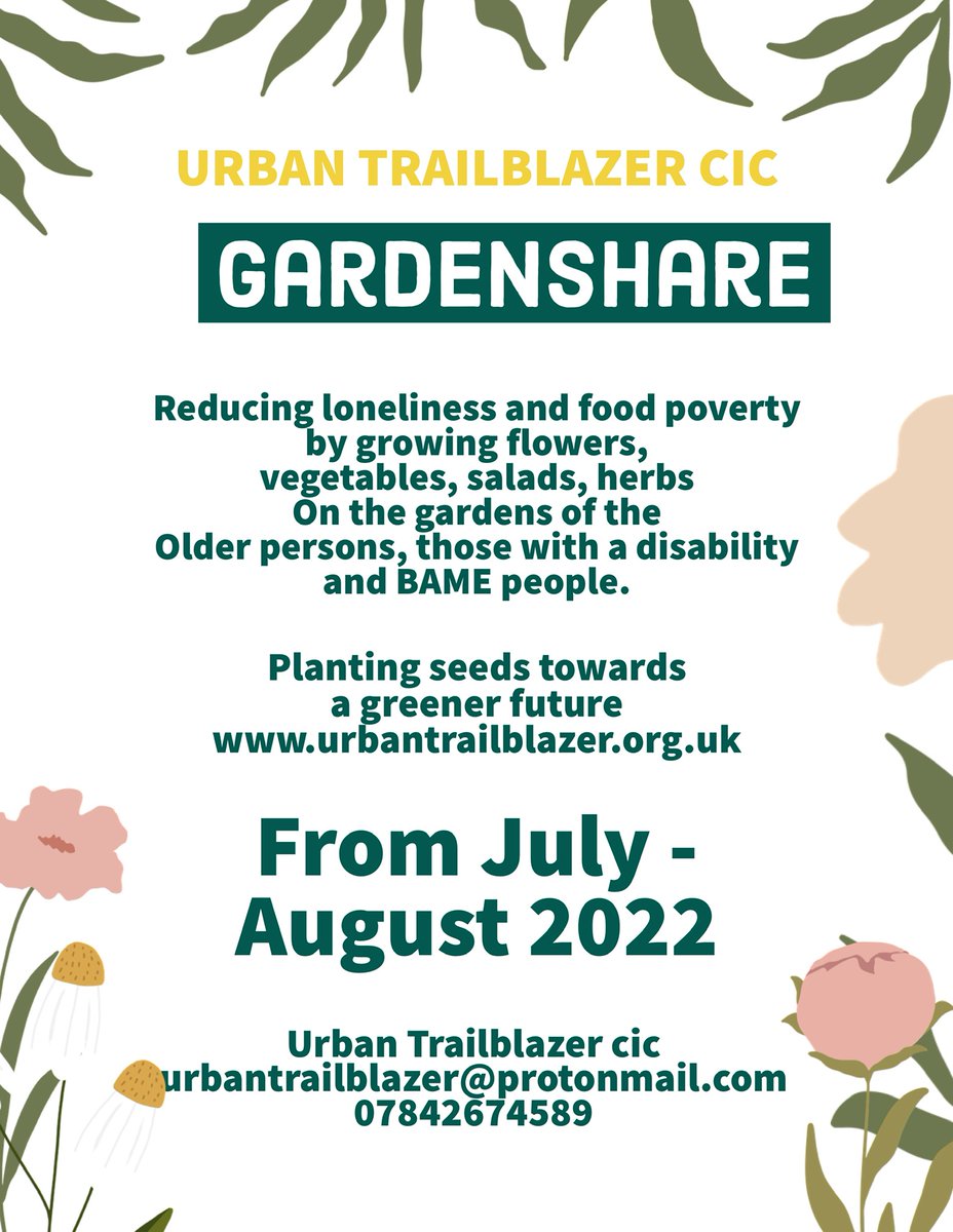 EalingVC's tweet photo. *Opp of the Week*

Urban Trailblazer are looking for #volunteers to support their community gardening project!

All summer, you could help reduce local #loneliness and food poverty, helping build towards a kinder, more sustainable future!

Sign up! https://t.co/iiSwhVndgg https://t.co/z4qCOECjfr