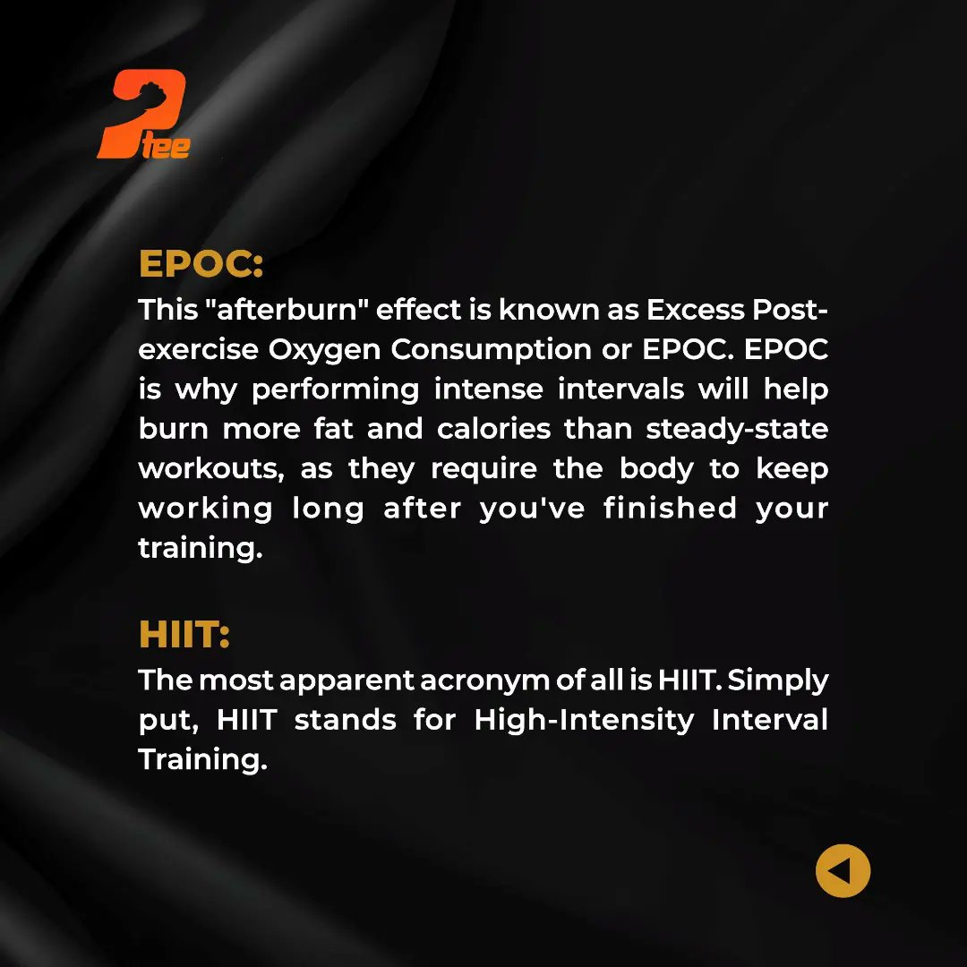 GetaTrainerNow's tweet image. We’ve all heard some Fitness terms like HIIT, AMRAP at some point but what do they actually mean? Swipe 👉🏽to see more terms &amp;amp; how we explained each.

Welcome to a new week, and don't forget to book a trainer on P-TEE! 

#hiitworkout #PTEE #fitfam #workouts