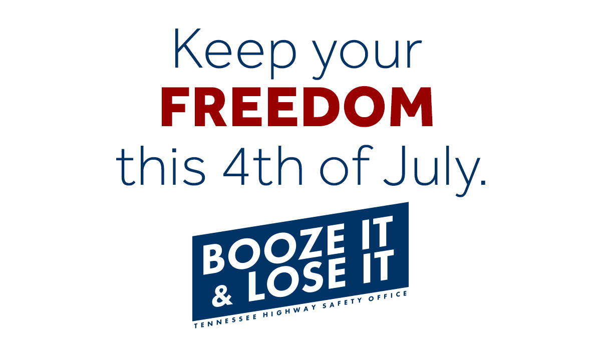 MboroPoliceDept's tweet photo. This #IndependenceDay, keep the #RedWhiteandBlue in the sky and out of your
rearview mirror. Booze It and Lose It. @TNHSO https://t.co/PceBViXZ4f