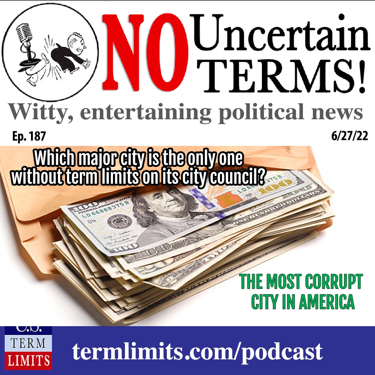 USTermLimits's tweet photo. Of the ten largest cities in America, which is the only one without Term Limits on it’s city council? Find out in this week’s 20-minute podcast, and the battle that Pat Quinn is taking on to impose term limits on corrupt public officials.
Listen at: https://t.co/FeQiqwD6hp https://t.co/DvquaXmIEe