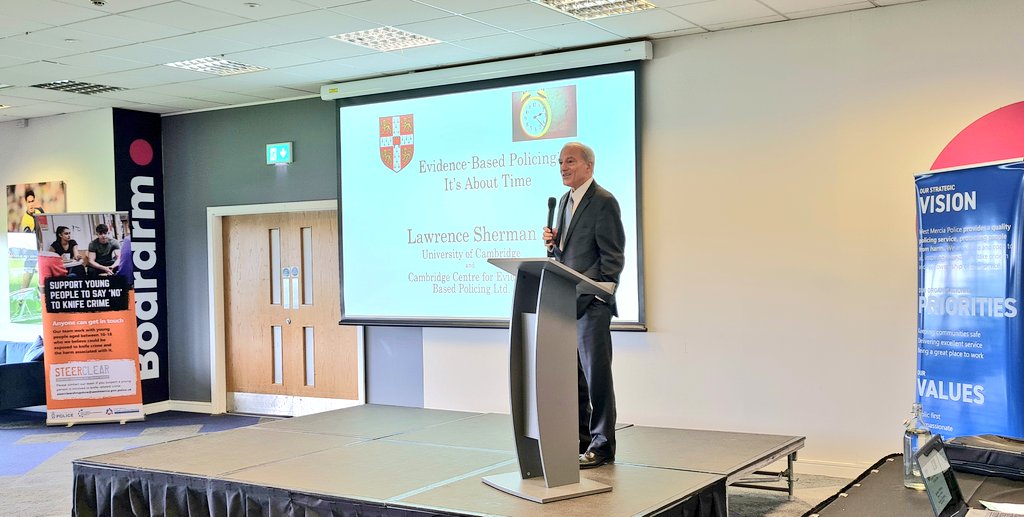 WMerciaPolice's tweet photo. Professor Lawrence Sherman has joined us this morning from @Cambridge_Uni and the @PolicingWorks to share with us his expertise and insight into how evidence based policing can lead to increased prevention of crime #PreventionNetwork https://t.co/lLlcwvo0bV