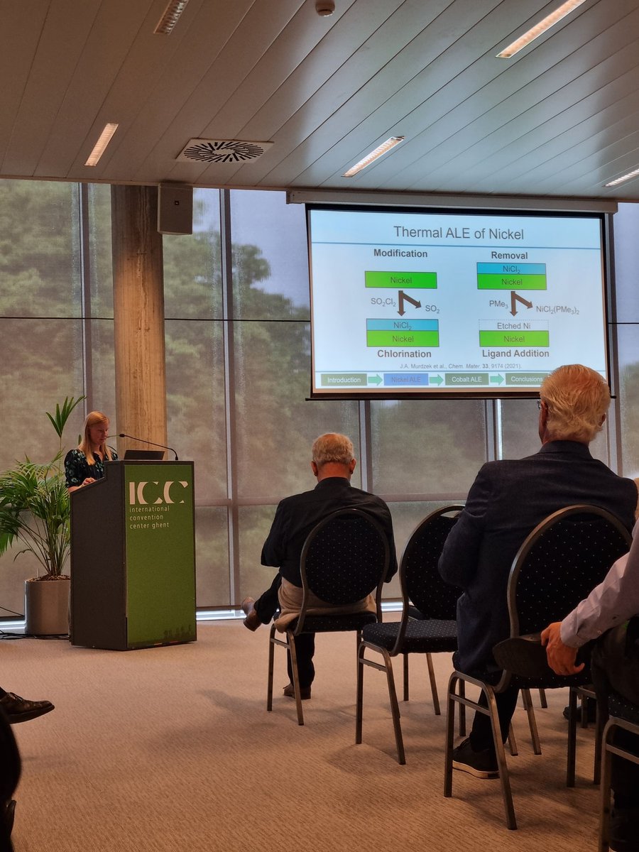 TyMyTheALDGuy's tweet image. @JessMurdzek of @GeorgeGroupCU giving a great invited talk on Ni &amp;amp; Co #ALEtch. Check it out in the Baekeland room at #ALDALE2022!