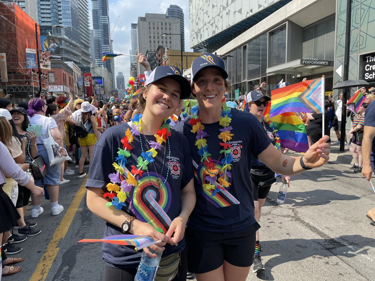 MississaugaFES's tweet photo. A few photos of our contingent at todays’ #Pride  parade. A big thank you to all who supported. #PrideTO https://t.co/x4sifsgHU0