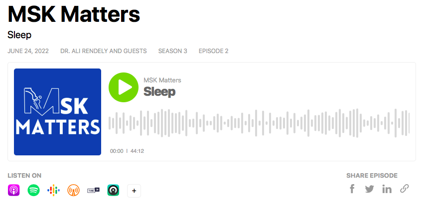 MSK Matters tweet media