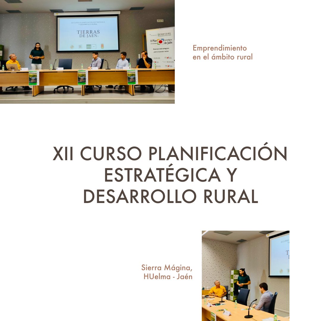 tierrasdejaen's tweet photo. La semana pasada estuvimos participando en el XII curso de planeación estratégica y desarrollo rural👨‍🌾, compartiendo nuestra experiencia de emprendimiento🏡en el mundo rural. GRACIAS🙌por contar con nosotros👊@adr_sierra_magina @AytoHuelma  @UnedJaen  @expohuelma  😉#felizsemana https://t.co/5annzNHCrp