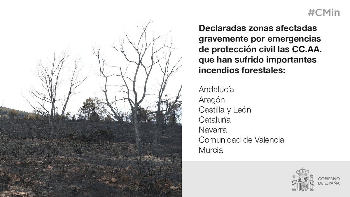 interiorgob's tweet photo. #CMin El Gobierno aprueba medidas para paliar los daños y recuperar las zonas afectadas por los incendios forestales de junio #IIFF

Incluye ayudas ⤵️

✅Por destrucción o daños en la vivienda

✅A establecimientos industriales, mercantiles y de servicios

✅Y beneficios fiscales https://t.co/QBByxSZaTn