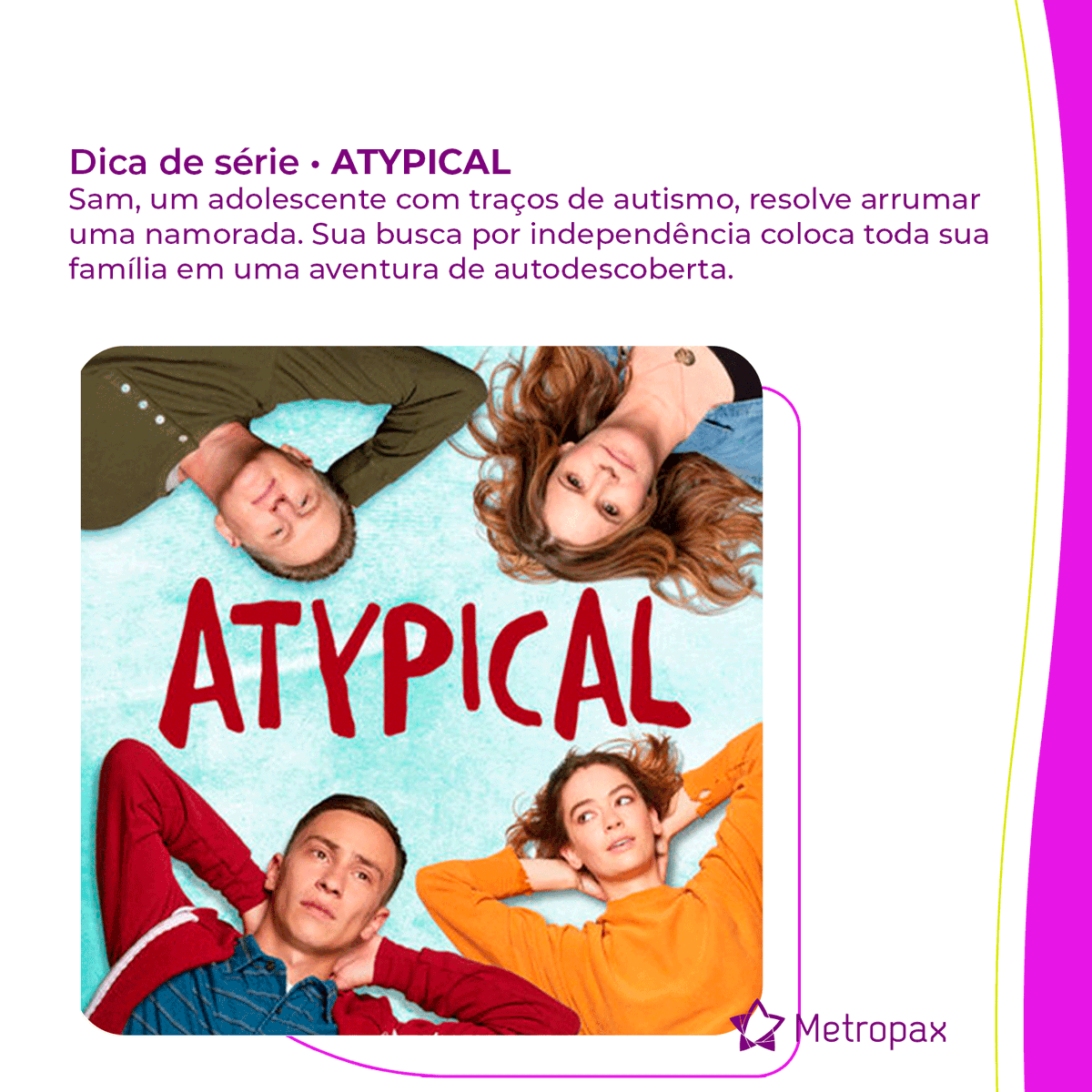 grupometropax's tweet photo. Dica de filme, série e livro inspiradores que nosso técnico de informática, Leonardo Figueiredo, pensou com muito carinho para compartilhar. 

Já conhece algum deles? Conta pra gente! 

#livro #serie #filme #atypical #extraordinario #antesqueocafeesfrie https://t.co/k4HYy48EM6