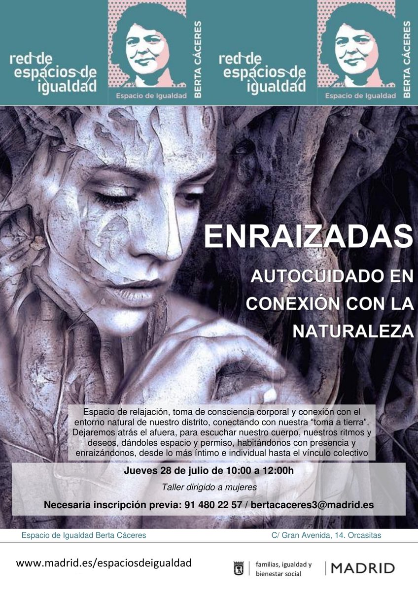 EIBertaCaceres's tweet photo. Carteles de las actividades de #Julio 🤩. Conmemoramos el Día Internacional del Trabajo Doméstico y el Día de la #GranRedada contra el #pueblogitano, trabajaremos el #autocuidado y hablaremos sobre la #Ley del #SoloSíesSí

Inscripciones:
📞914802257 
📧bertacaceres3@madrid.es https://t.co/6riIup0qQ5
